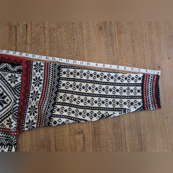 Black Canyon Canadian Wool Sweater L Nordic Boxy Ski Fair Isle Snowflake size L - Picture 6 of 12